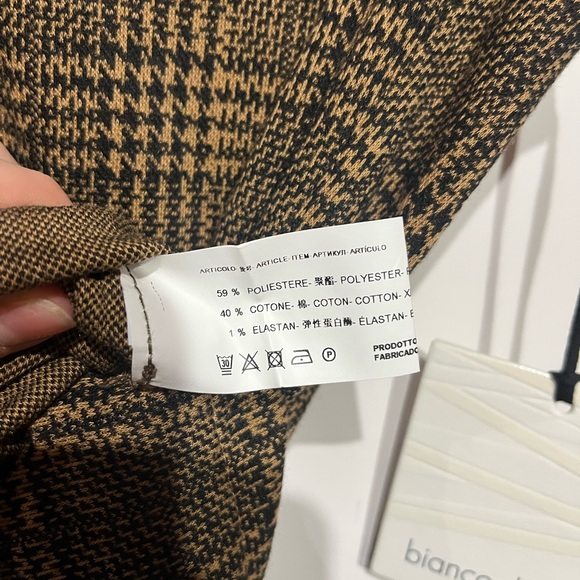 NWT Plaid Mini Shift Dress, by Bianchoghiaco size 42/6 - Picture 4 of 6